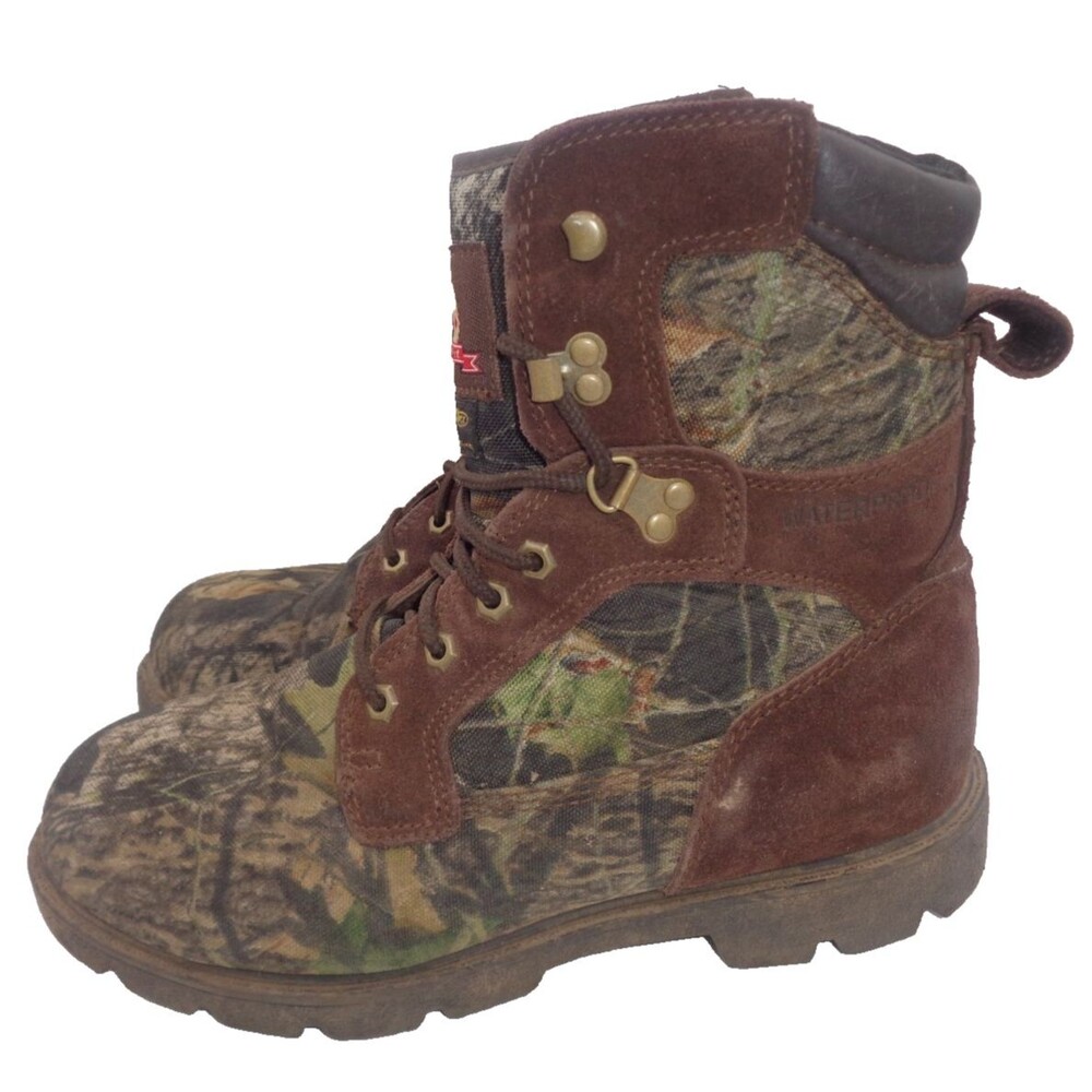 BRAHMA Thinsulate Insulated Boots Sz 9.5 Mens Hunter Camo/Brown Suede